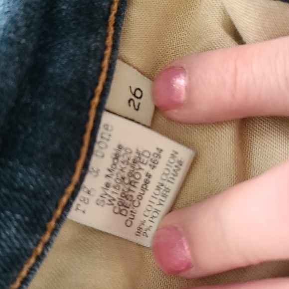 Rag & Bone Skinny Destructed Jeans - Picture 11 of 14